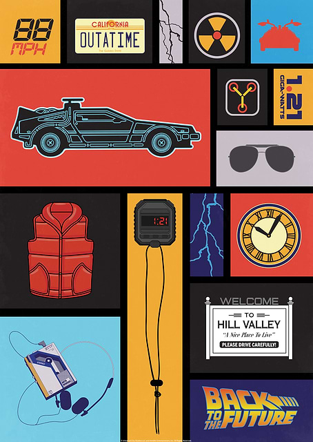 Back to the Future Graphic / platina
