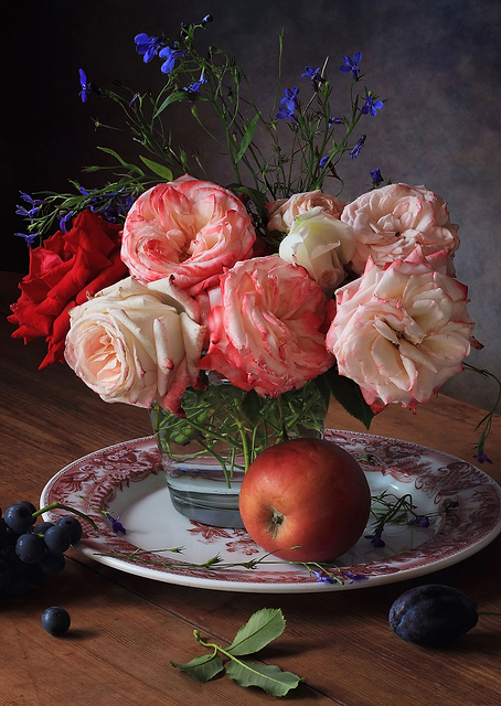 Small Rose Bouquet / PLATINA