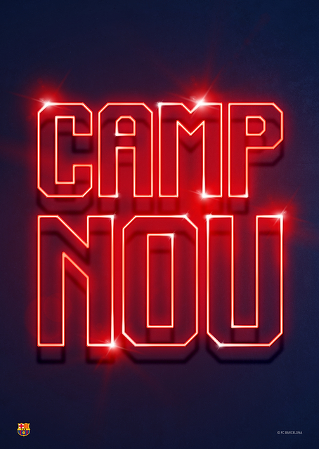 Camp Nou neon / PLATINA