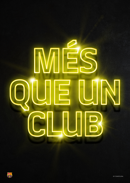 Mes Que un Club neon / PLATINA