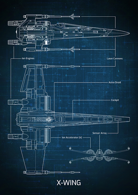 X-Wing Blueprint / PLATINA