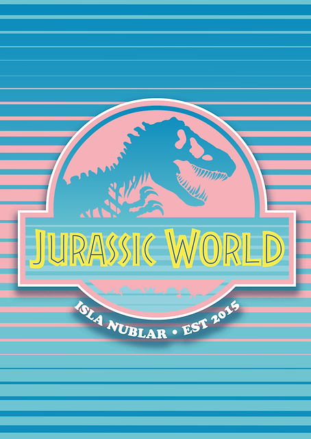 Jurassic World Logo 15 / PLATINA
