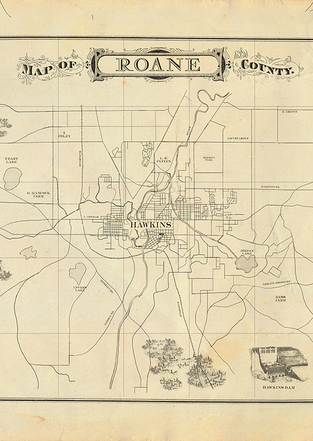 Map of the Roane County / PLATINA