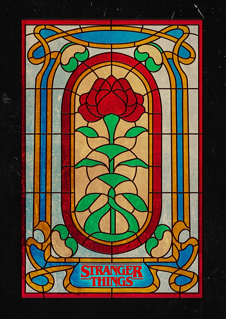 Stained Glass Rose / PLATINA