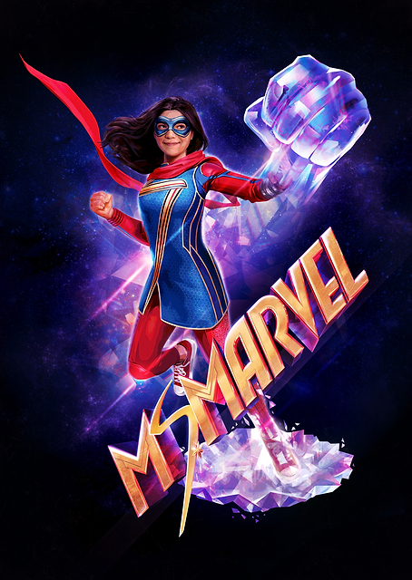 Ms Marvel fist w.logo / PLATINA