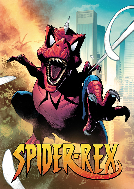 Spider-Rex cover w. logo / PLATINA
