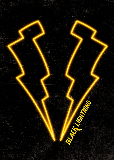 Black Lightning Logo / PLATINA