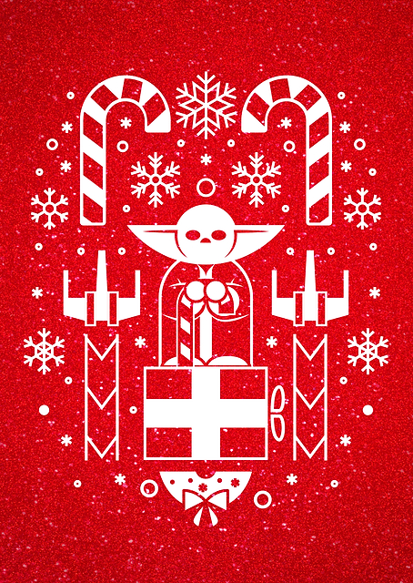 Christmas Yoda red / PLATINA