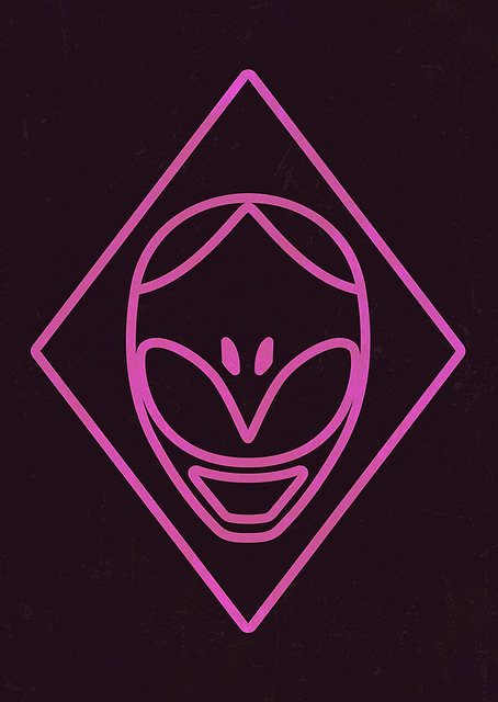 Pink Ranger 1993 Helmet / PLATINA