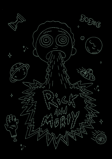 Vaporwave Morty Outline / PLATINA