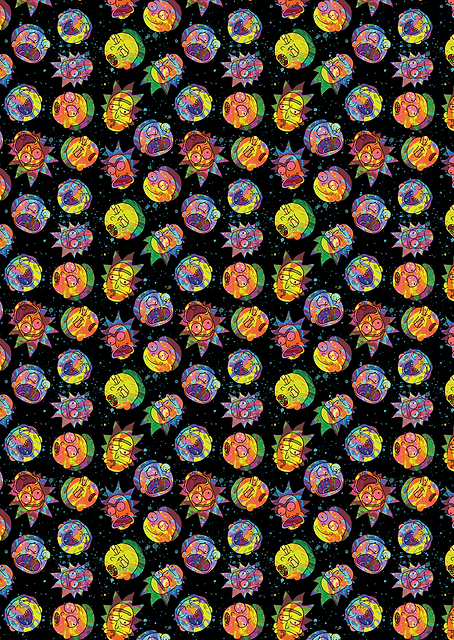 Rick and Morty Pattern / PLATINA