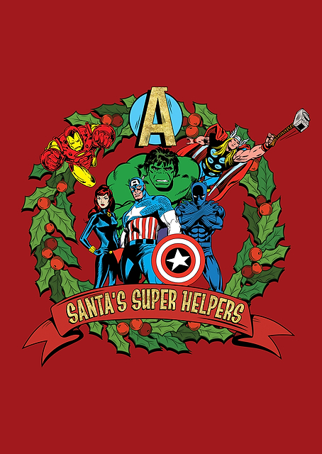Santa Super Helpers red / PLATINA