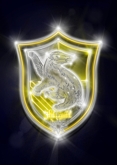 Hufflepuff Neon Emblem / PLATINA