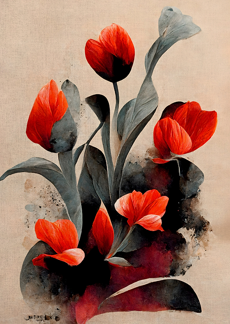 Red Tulips / PLATINA