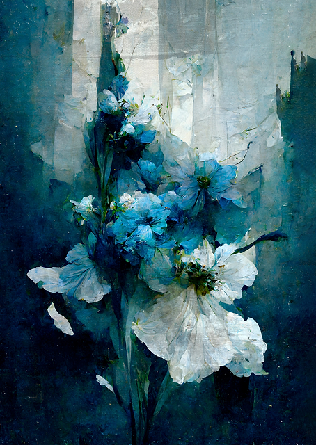 Blue Flower Bouquet / PLATINA