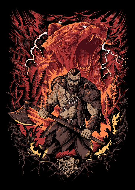 Viking Berserker Bear / platina