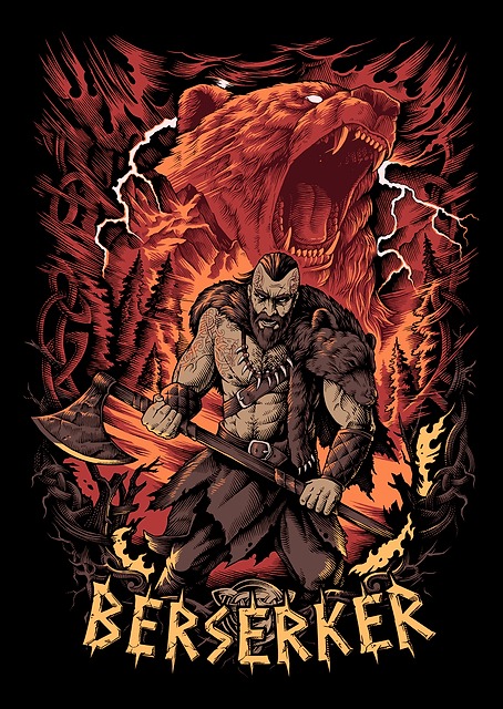 Berserker Viking Bear / platina