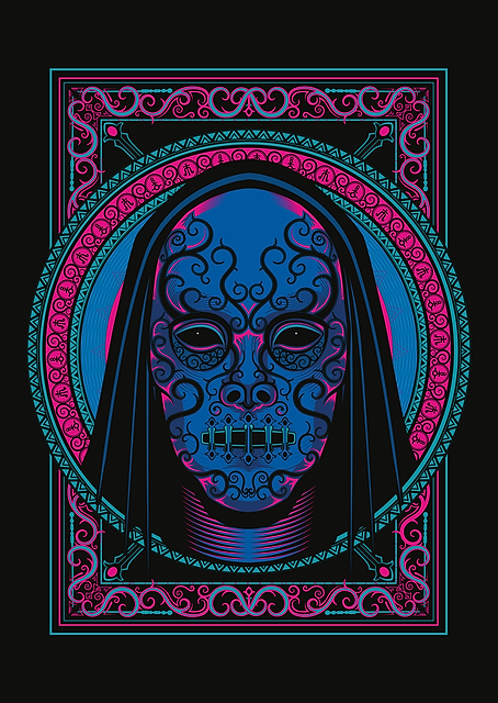Death Eater Mask Blue / PLATINA