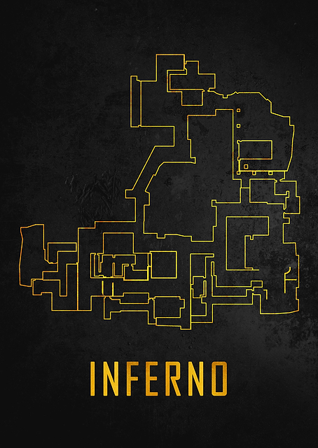 Inferno Map Black And Gold / PLATINA