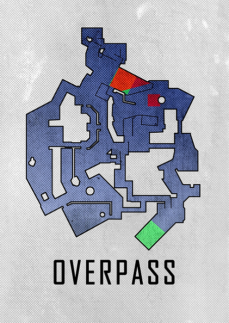 Overpass White Map / PLATINA