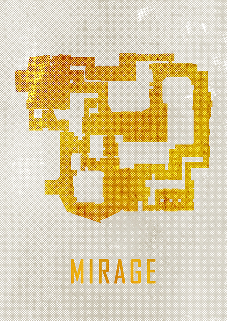 Mirage Map White And Gold / PLATINA