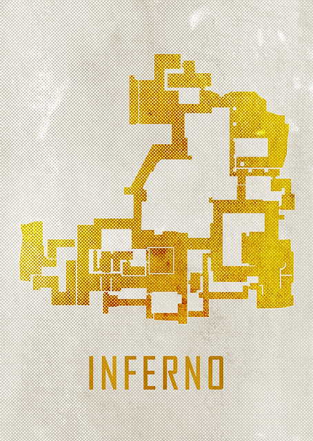 Inferno Map White And Gold / PLATINA