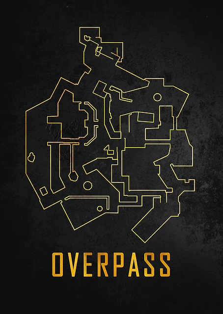 Overpass Map Black Gold / PLATINA