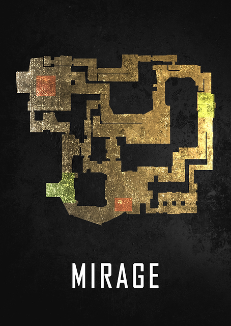 Mirage Black Map / PLATINA