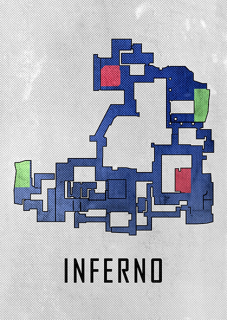 Inferno Map White Blue / PLATINA