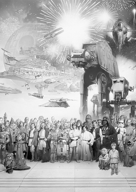 Star Wars Mural 4 / PLATINA