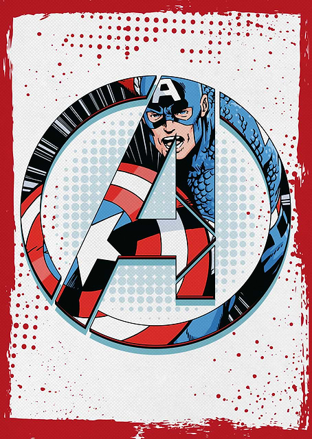 Avengers Logo Cap.America / platina