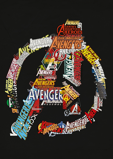 Avengers Logo comics / platina