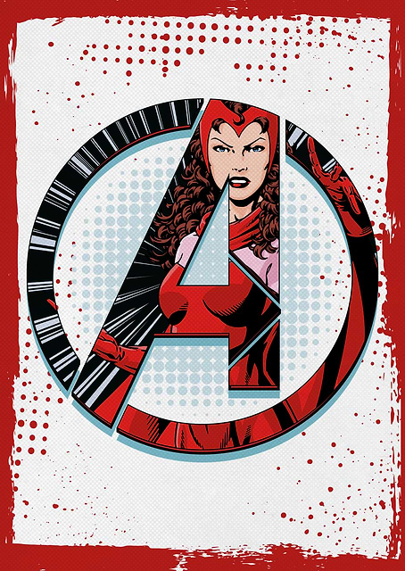 Avengers Logo Scarlet / platina