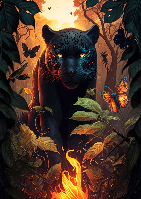 Fiery Black Panther / PLATINA