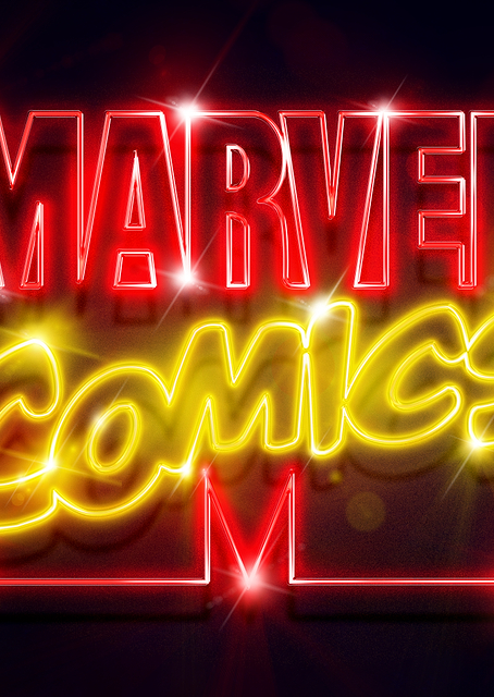 Marvel Comics neon / PLATINA