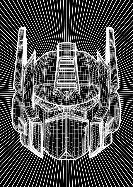 Optimus Prime Wireframe / PLATINA