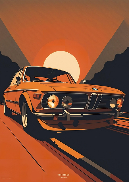 Bmw Retro Car / PLATINA