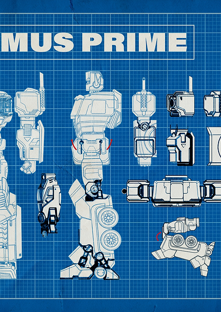 Optimus Prime Blueprint / PLATINA