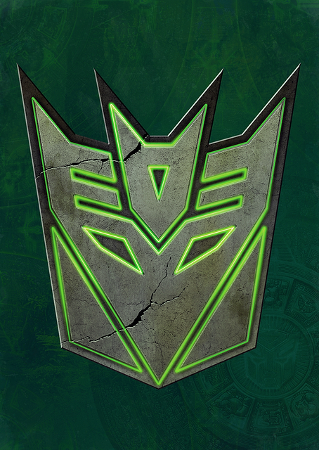 Decepticons Symbol Green / PLATINA