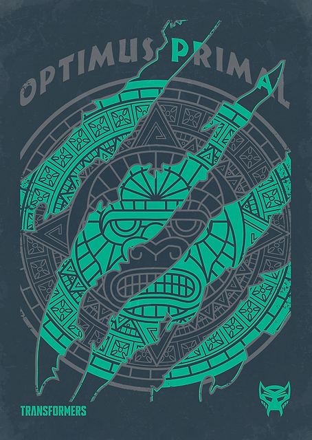Optimus Primal Badge / PLATINA