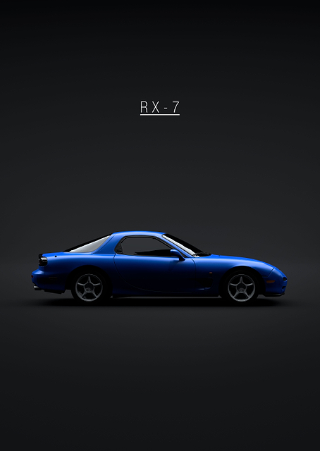 1997 Mazda RX7 Blue / PLATINA