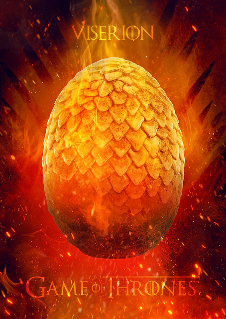GoT Viserion Egg / platina