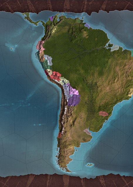 South America Brown Map / PLATINA