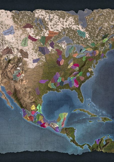 North America Blue Map / PLATINA