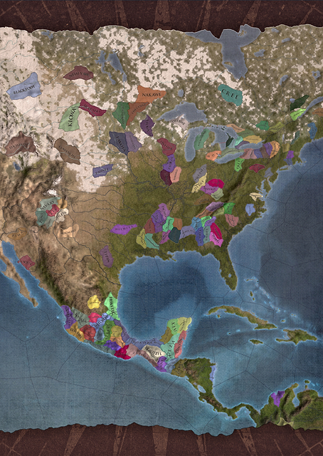 North America Brown Map / PLATINA