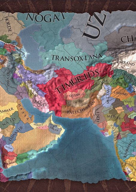 Middle East Brown Map / PLATINA