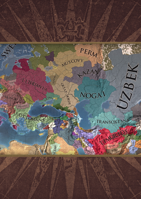 Eurasia Brown Map / PLATINA