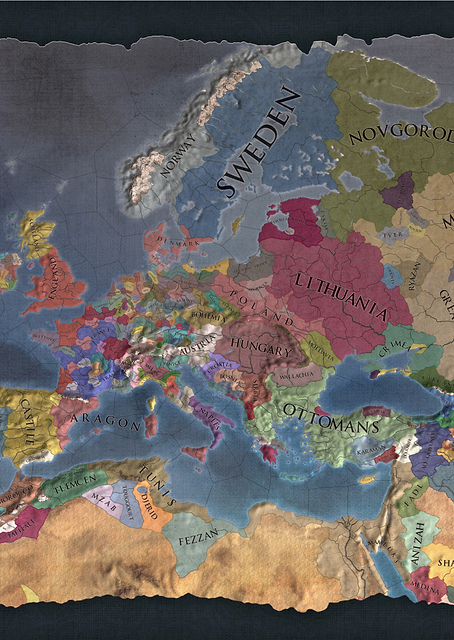 Europe Blue Map / PLATINA