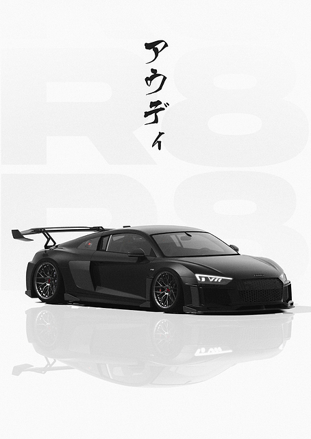 Black ABT Audi R8 / PLATINA