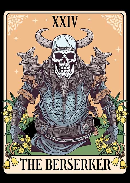 The Berserker Tarot Card / platina